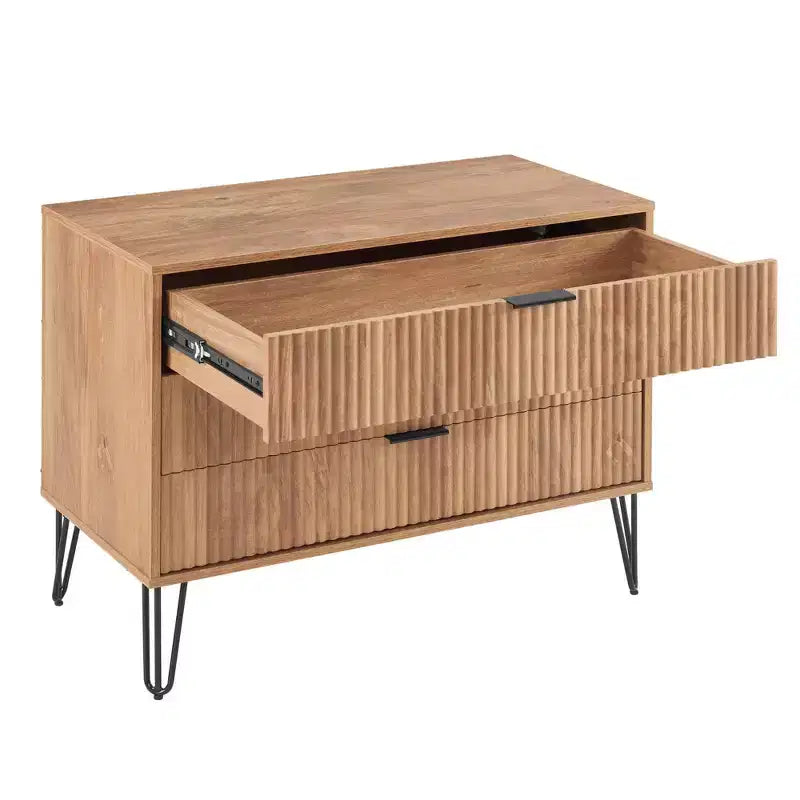Ensemble commode 3 tiroirs et table de nuit 2 tiroirs moderne 2 pièces Manhattan Comfort Dumbo