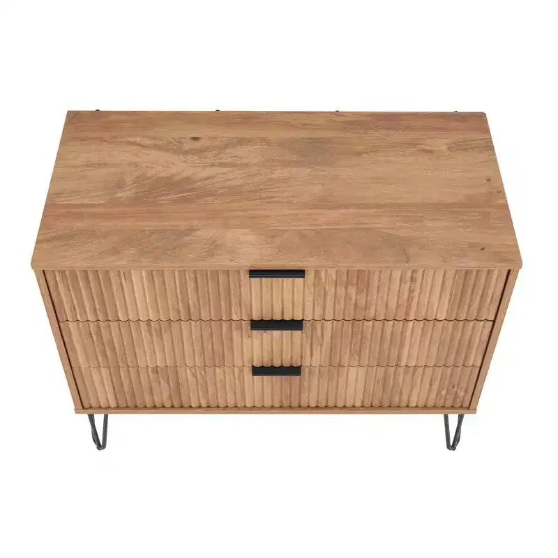 Ensemble commode 3 tiroirs et table de nuit 2 tiroirs moderne 2 pièces Manhattan Comfort Dumbo