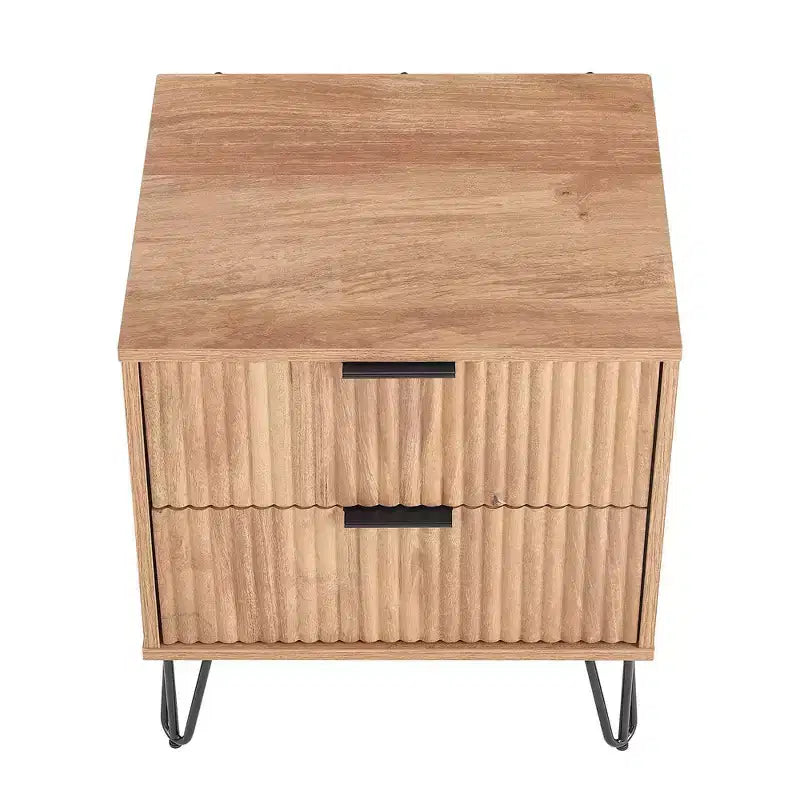 Ensemble commode 3 tiroirs et table de nuit 2 tiroirs moderne 2 pièces Manhattan Comfort Dumbo