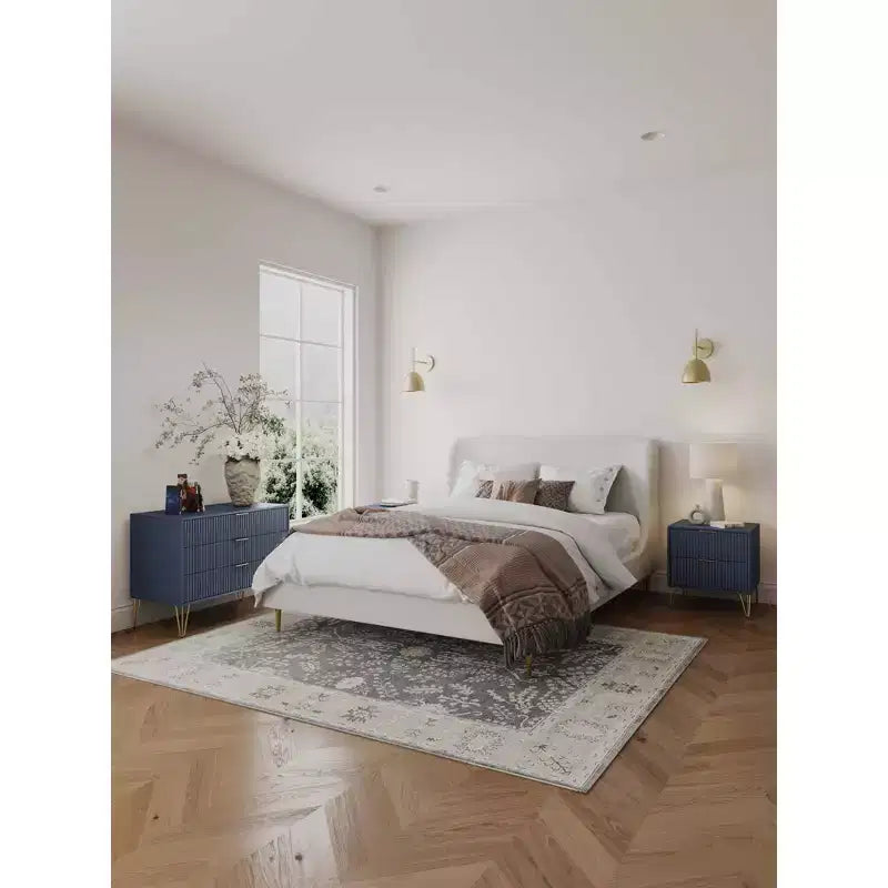 Ensemble commode 3 tiroirs et table de nuit 2 tiroirs moderne 2 pièces Manhattan Comfort Dumbo