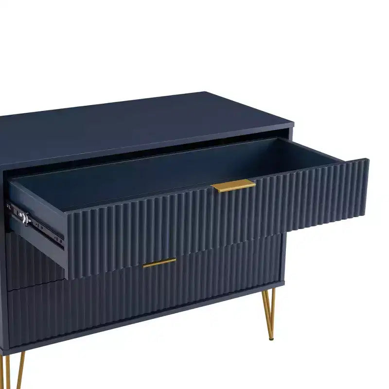 Ensemble commode 3 tiroirs et table de nuit 2 tiroirs moderne 2 pièces Manhattan Comfort Dumbo