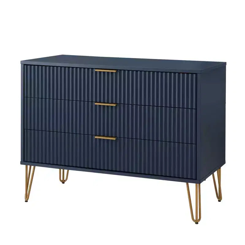 Ensemble commode 3 tiroirs et table de nuit 2 tiroirs moderne 2 pièces Manhattan Comfort Dumbo
