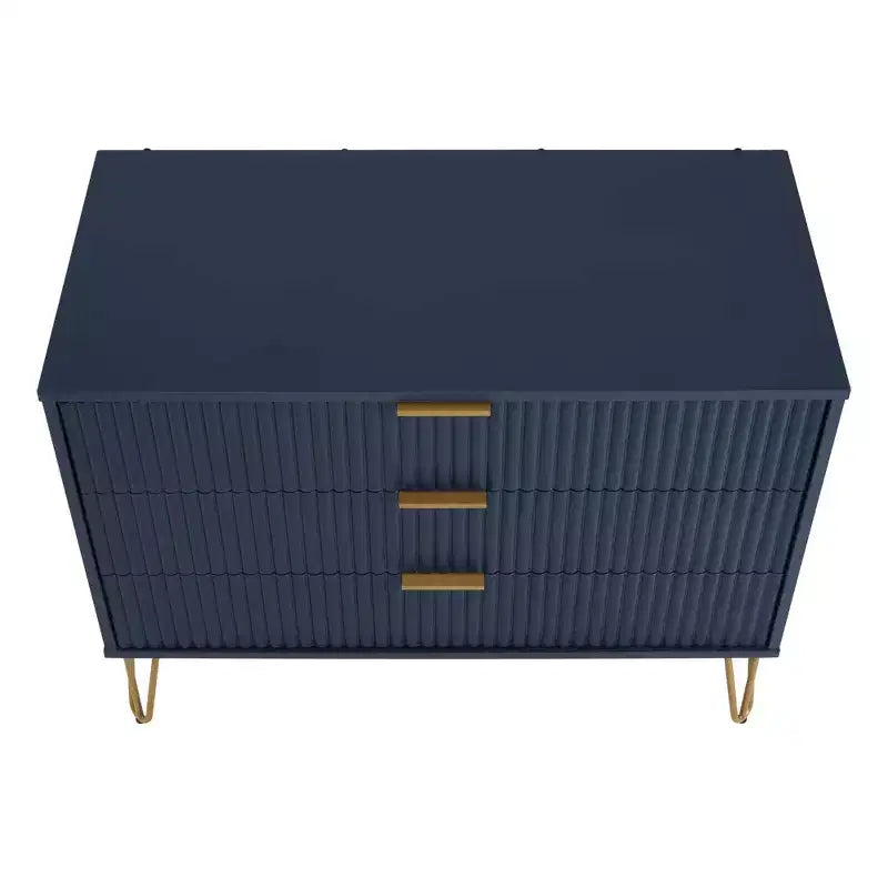 Ensemble commode 3 tiroirs et table de nuit 2 tiroirs moderne 2 pièces Manhattan Comfort Dumbo