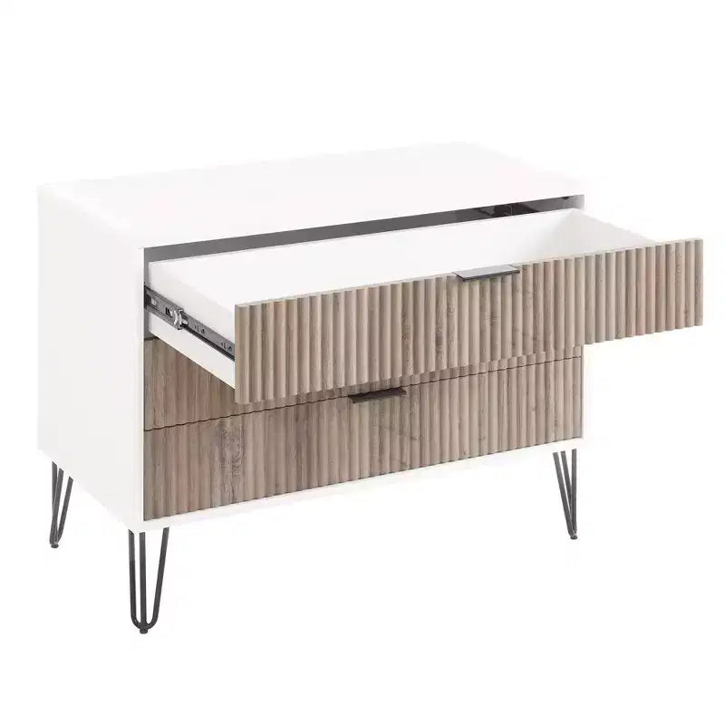 Ensemble commode 3 tiroirs et table de nuit 2 tiroirs moderne 2 pièces Manhattan Comfort Dumbo