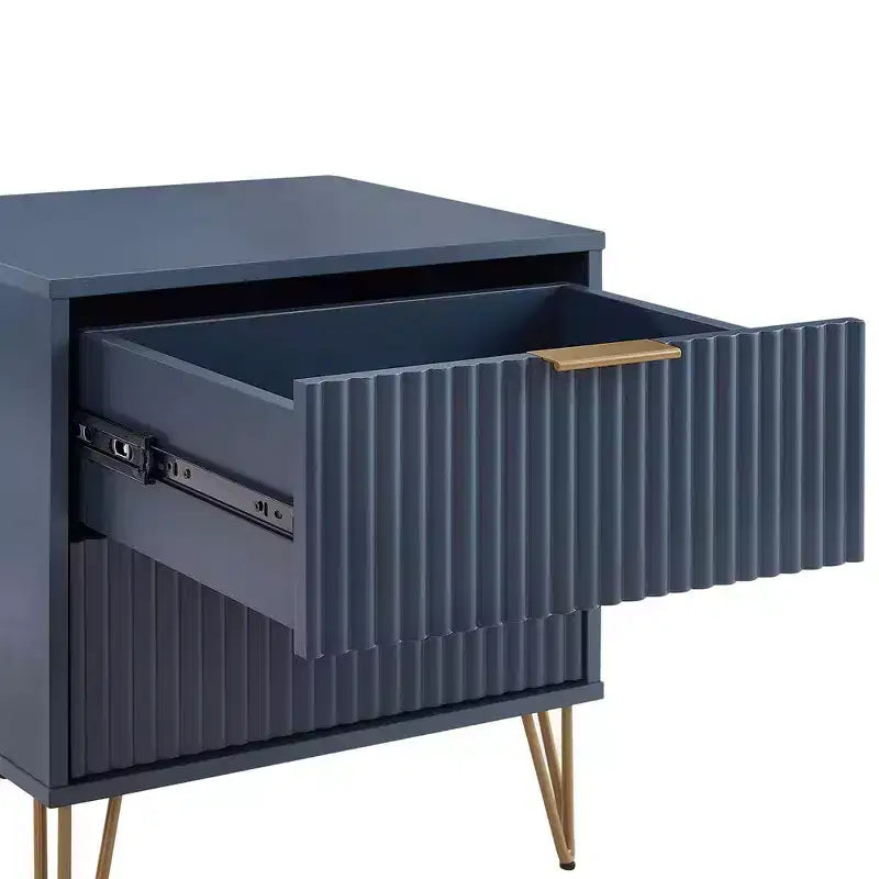 Ensemble commode 3 tiroirs et table de nuit 2 tiroirs moderne 2 pièces Manhattan Comfort Dumbo