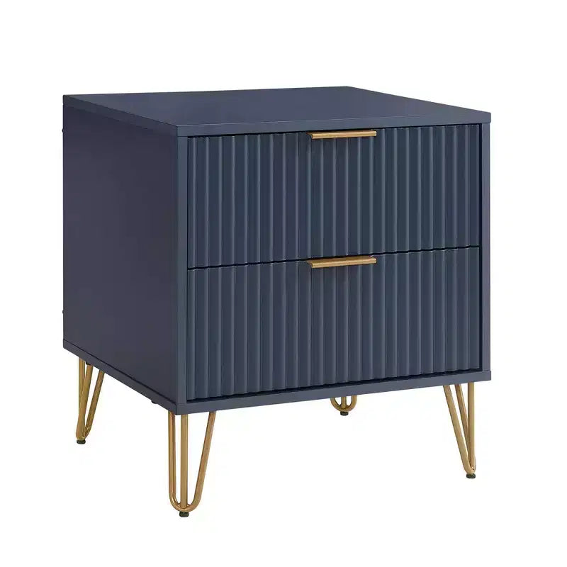 Ensemble commode 3 tiroirs et table de nuit 2 tiroirs moderne 2 pièces Manhattan Comfort Dumbo