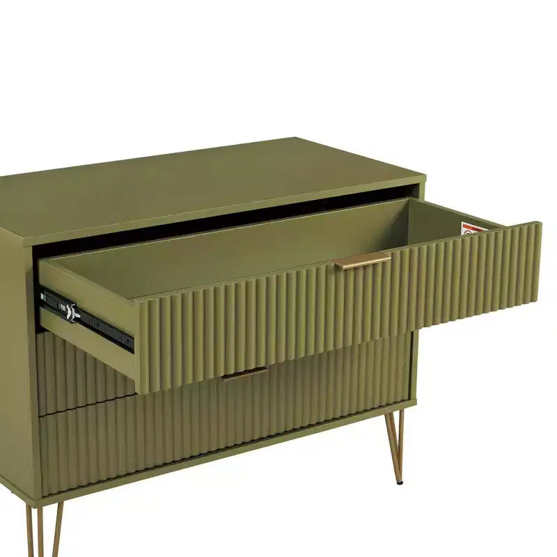 Ensemble commode 3 tiroirs et table de nuit 2 tiroirs moderne 2 pièces Manhattan Comfort Dumbo