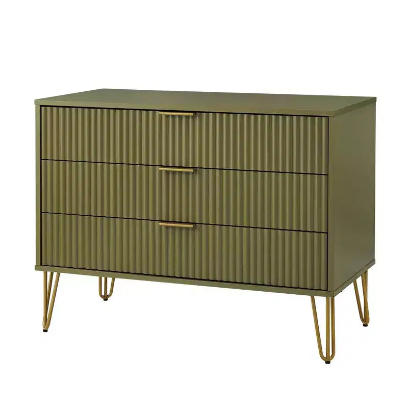 Ensemble commode 3 tiroirs et table de nuit 2 tiroirs moderne 2 pièces Manhattan Comfort Dumbo