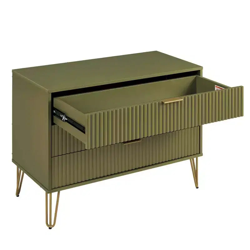 Ensemble commode 3 tiroirs et table de nuit 2 tiroirs moderne 2 pièces Manhattan Comfort Dumbo