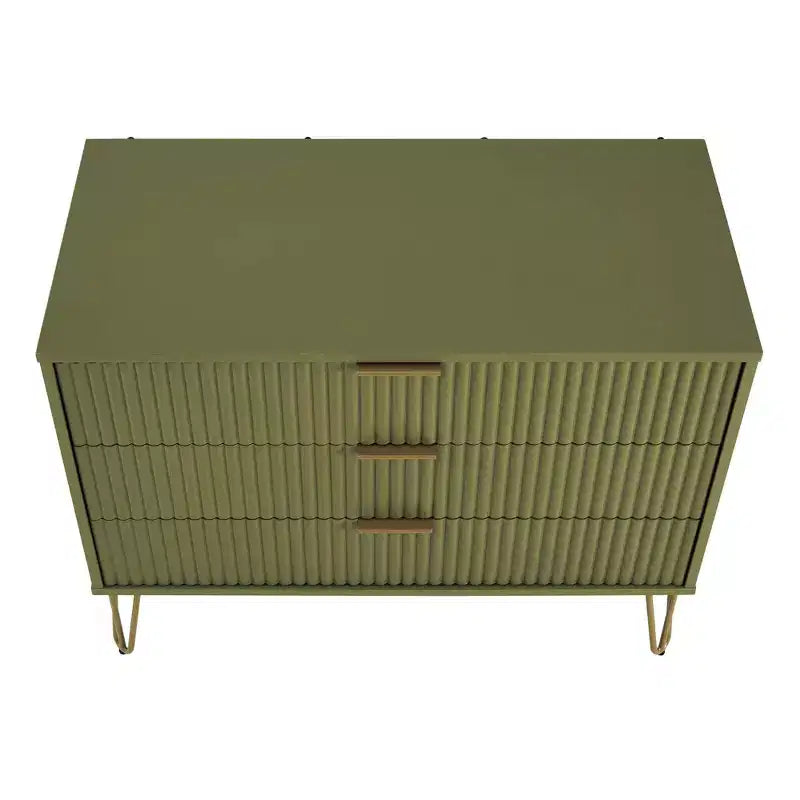 Ensemble commode 3 tiroirs et table de nuit 2 tiroirs moderne 2 pièces Manhattan Comfort Dumbo