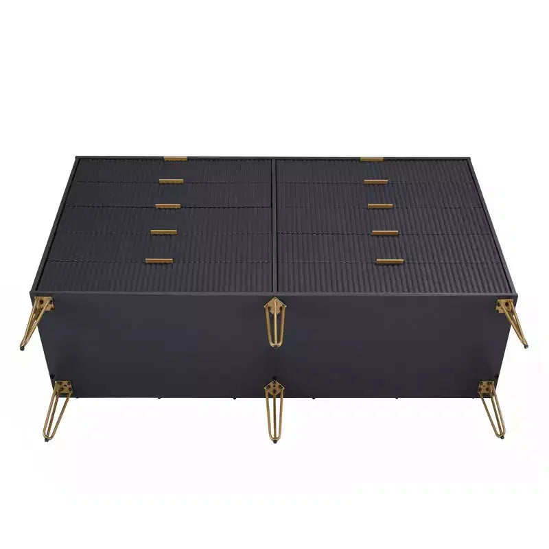 Manhattan Comfort Dumbo Ensemble de 3 meubles : commode à 5 tiroirs, commode à 10 tiroirs et table de chevet
