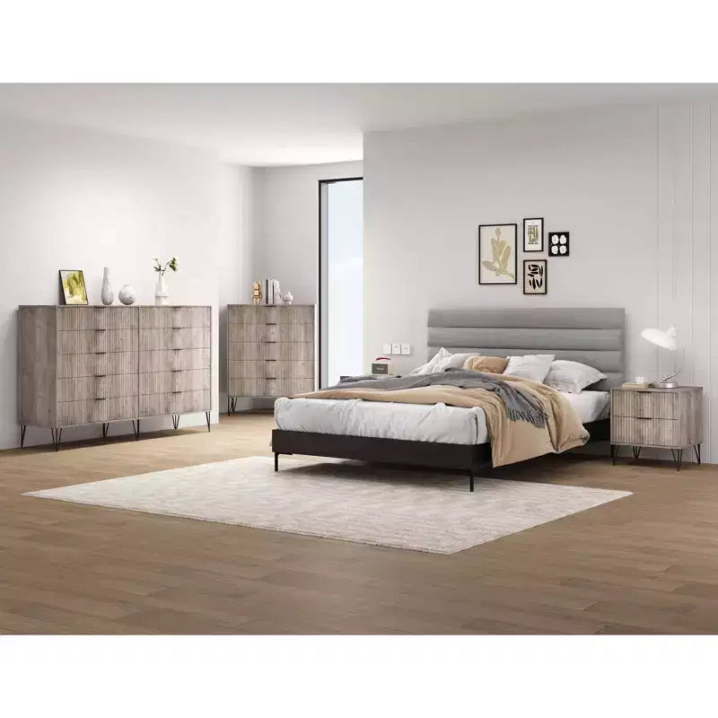 Manhattan Comfort Dumbo Ensemble de 3 meubles : commode à 5 tiroirs, commode à 10 tiroirs et table de chevet
