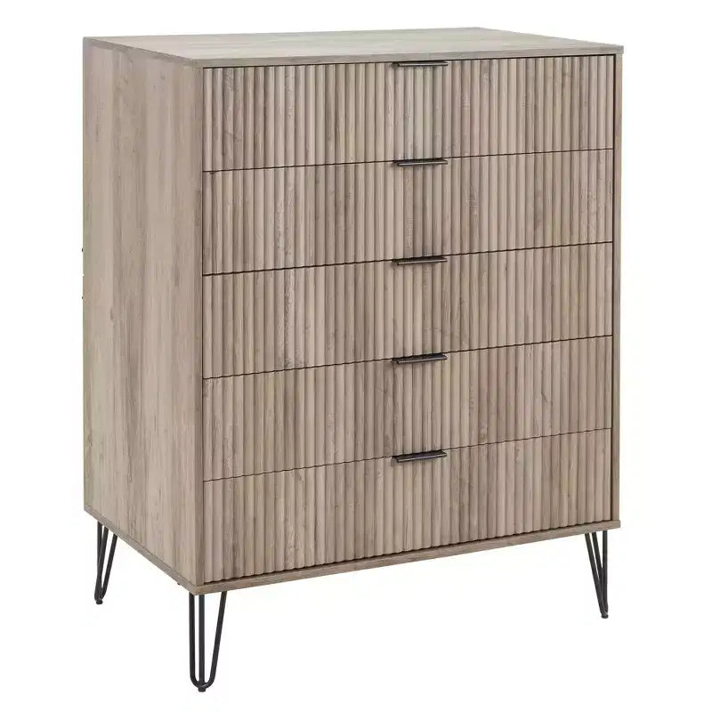 Manhattan Comfort Dumbo Ensemble de 3 meubles : commode à 5 tiroirs, commode à 10 tiroirs et table de chevet