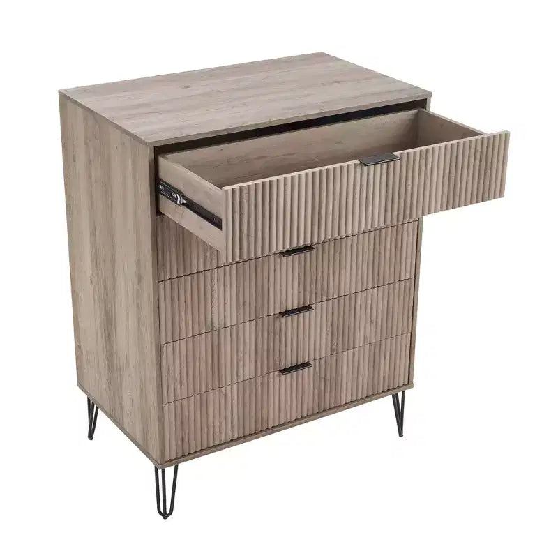 Manhattan Comfort Dumbo Ensemble de 3 meubles : commode à 5 tiroirs, commode à 10 tiroirs et table de chevet