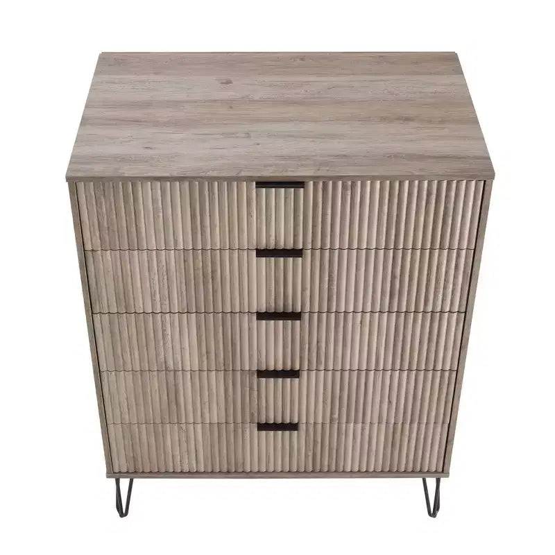 Manhattan Comfort Dumbo Ensemble de 3 meubles : commode à 5 tiroirs, commode à 10 tiroirs et table de chevet