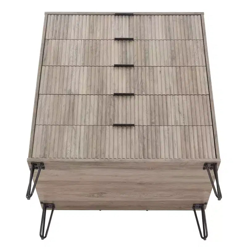 Manhattan Comfort Dumbo Ensemble de 3 meubles : commode à 5 tiroirs, commode à 10 tiroirs et table de chevet