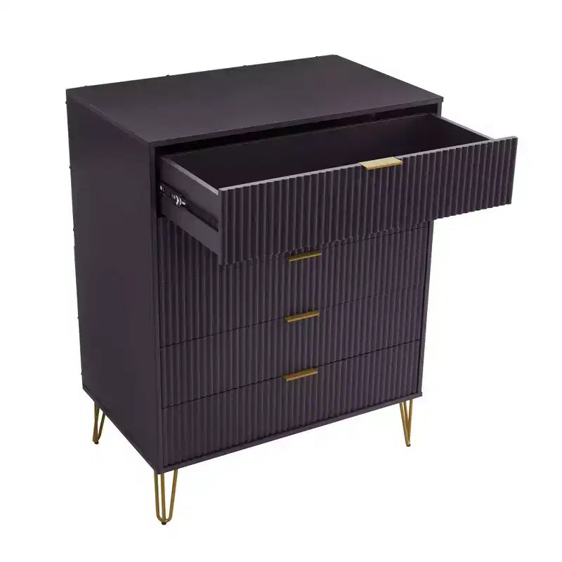 Manhattan Comfort Dumbo Ensemble de 3 meubles : commode à 5 tiroirs, commode à 10 tiroirs et table de chevet