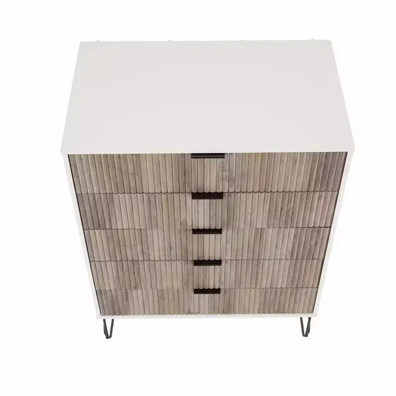Manhattan Comfort Dumbo Ensemble de 3 meubles : commode à 5 tiroirs, commode à 10 tiroirs et table de chevet