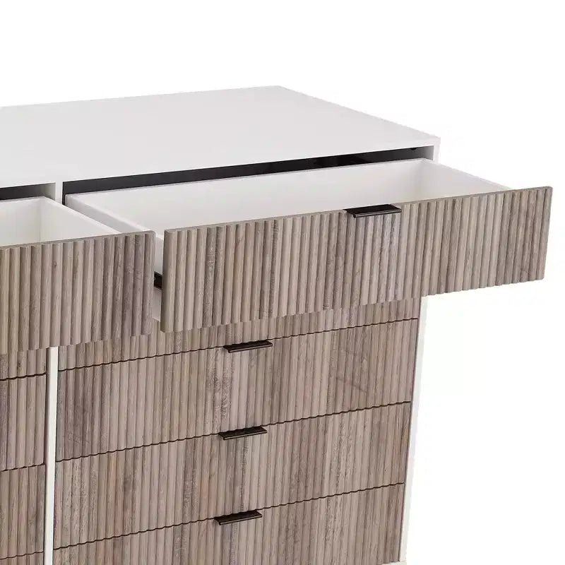 Manhattan Comfort Dumbo Ensemble de 3 meubles : commode à 5 tiroirs, commode à 10 tiroirs et table de chevet