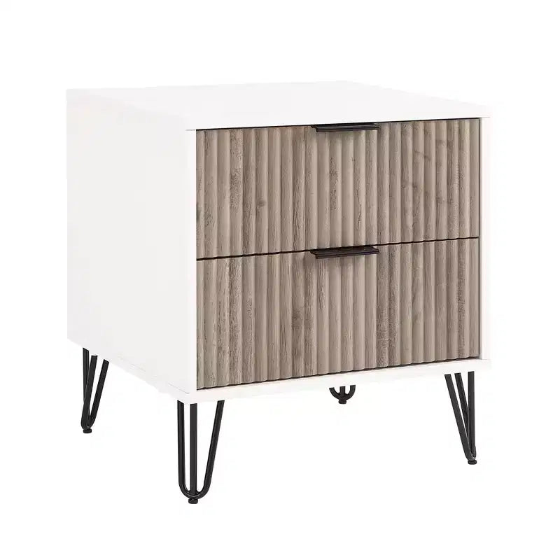 Manhattan Comfort Dumbo Ensemble de 3 meubles : commode à 5 tiroirs, commode à 10 tiroirs et table de chevet