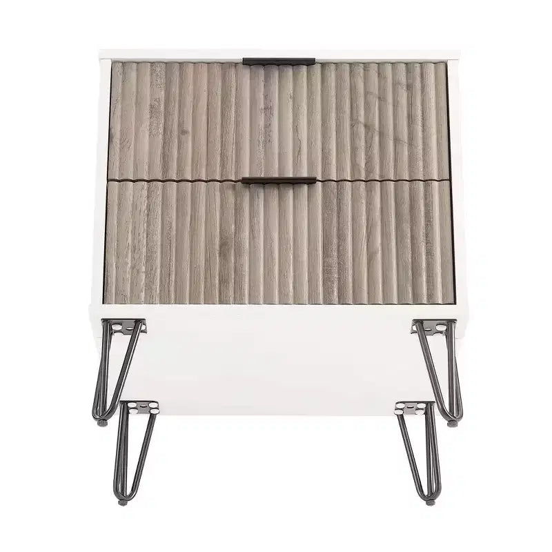 Manhattan Comfort Dumbo Ensemble de 3 meubles : commode à 5 tiroirs, commode à 10 tiroirs et table de chevet