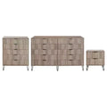 Manhattan Comfort Dumbo Ensemble de 3 meubles : commode à 5 tiroirs, commode à 10 tiroirs et table de chevet