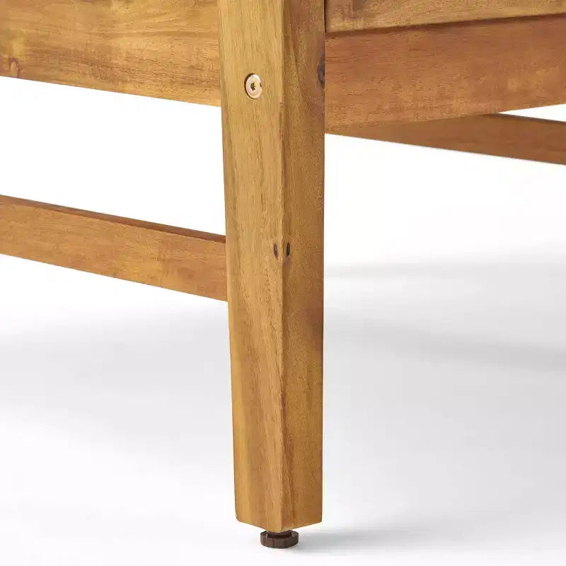 Canapé Perla 5 pièces en bois d'acacia avec table foyer rectangulaire - Christopher Knight Home