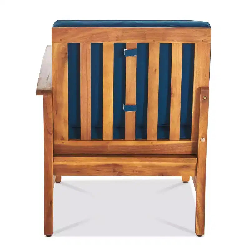 Canapé Perla 5 pièces en bois d'acacia avec table foyer rectangulaire - Christopher Knight Home