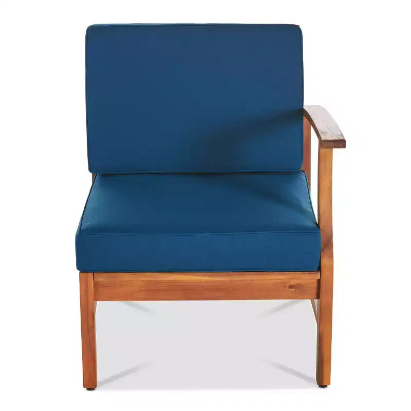 Canapé Perla 5 pièces en bois d'acacia avec table foyer rectangulaire - Christopher Knight Home