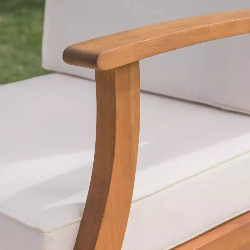 Marquez 5 chaises de club en bois d'acacia et foyer - Christopher Knight Home